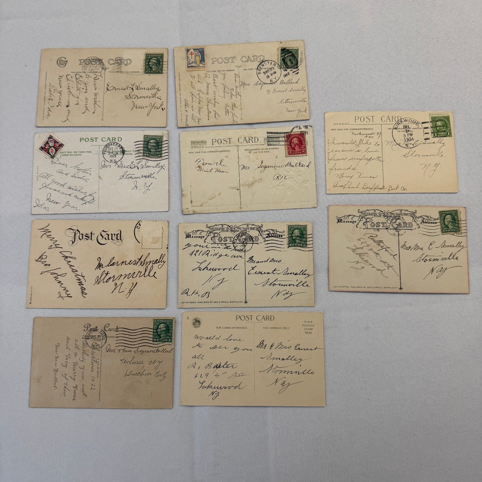 Antique Christmas & New Years Postcard Collection Lot Birds Flowers Xmas 100+
