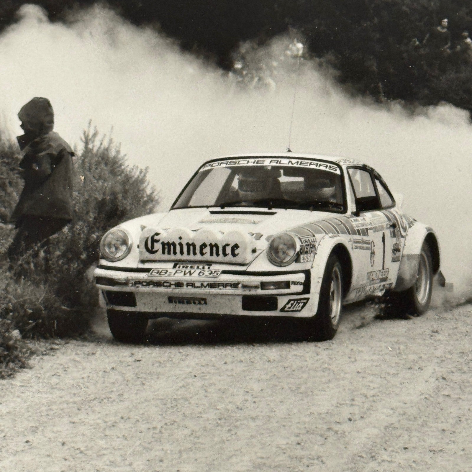 Walter Rohrl Porsche Rally Racing Factory Press Photo Photograph Print Vintage