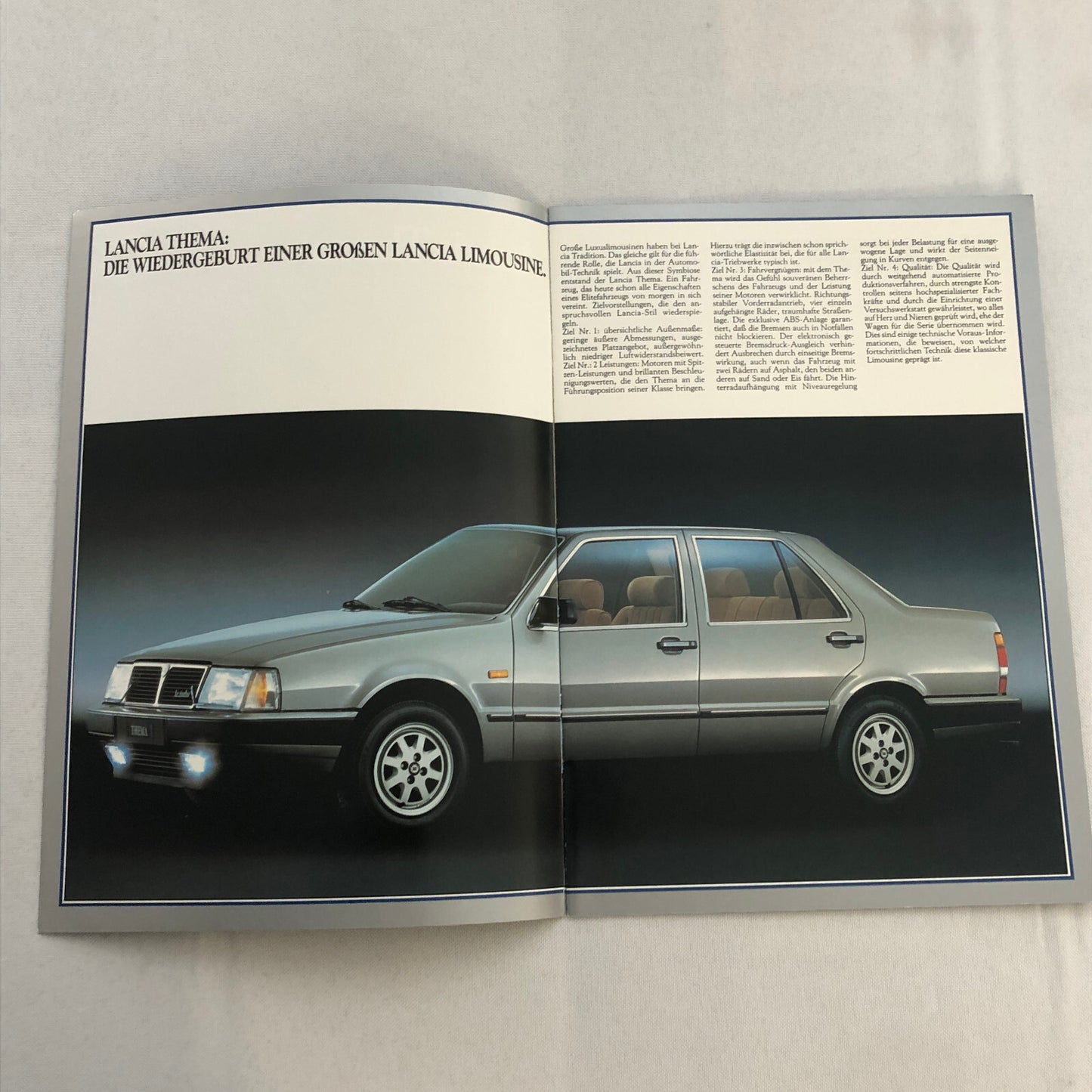 Lancia Thema Car Sales Brochure Catalog German Turbo V6 i.e.