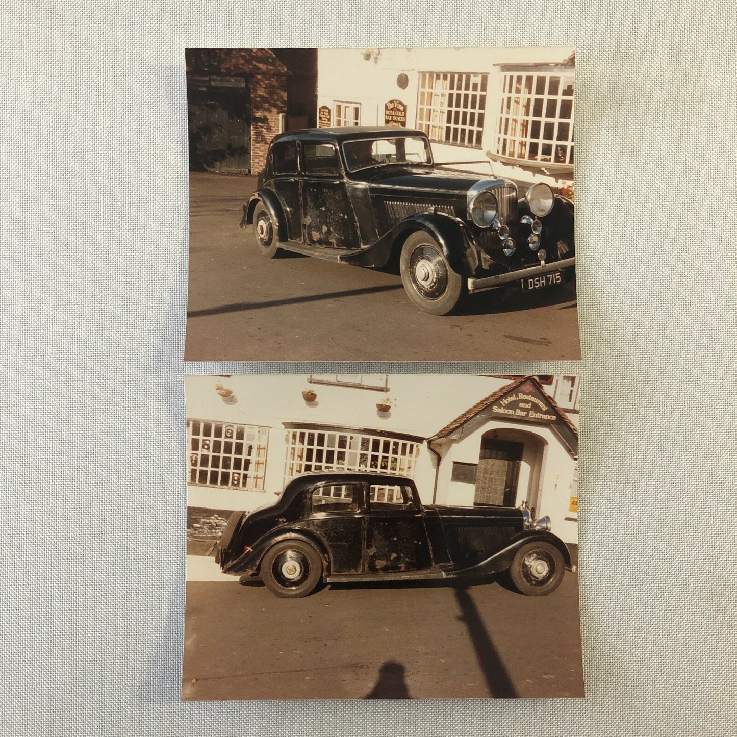 Vintage Bentley 4 1/4 Litre Barn Find Car Photo Photograph Print Lot of 2 