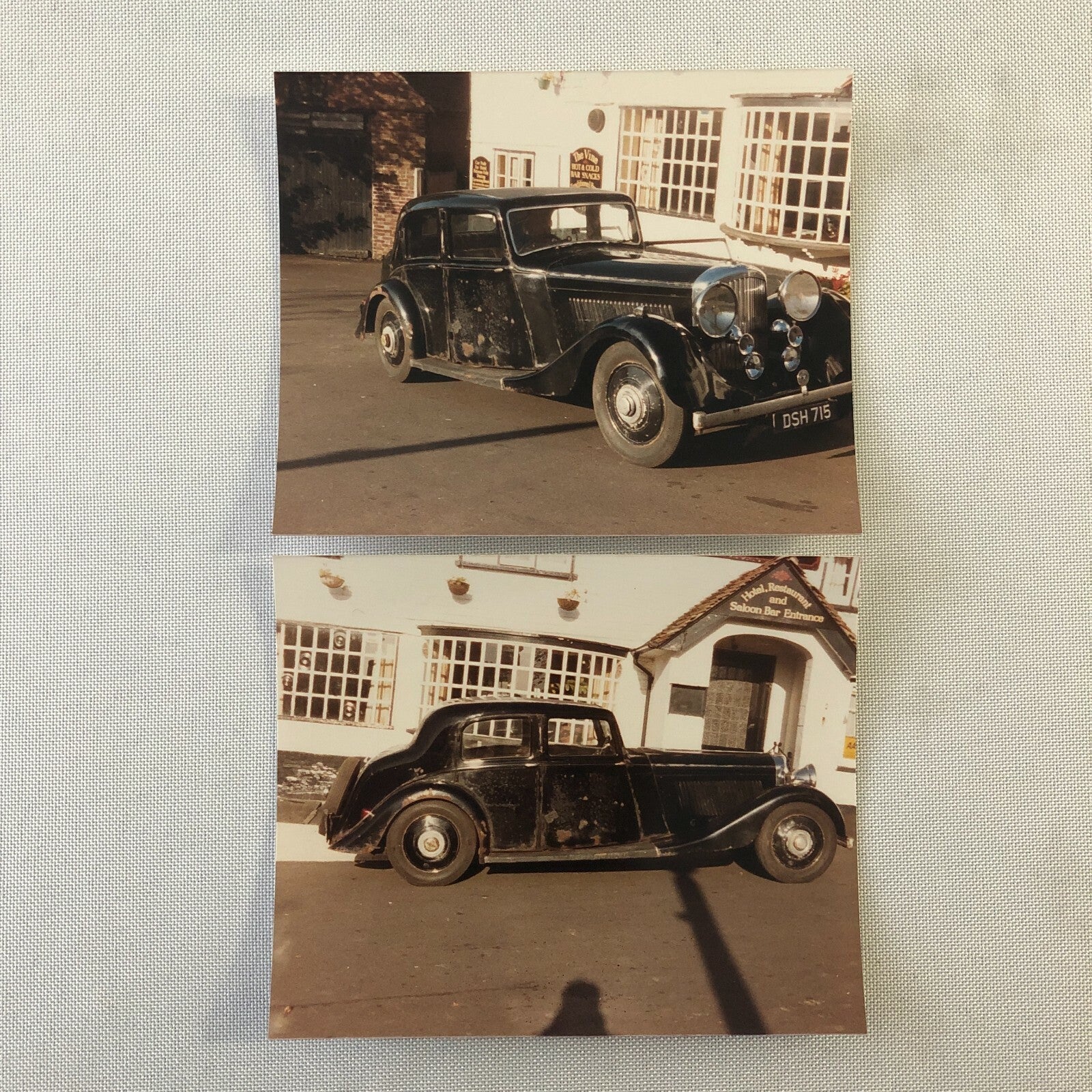Vintage Bentley 4 1/4 Litre Barn Find Car Photo Photograph Print Lot of 2 