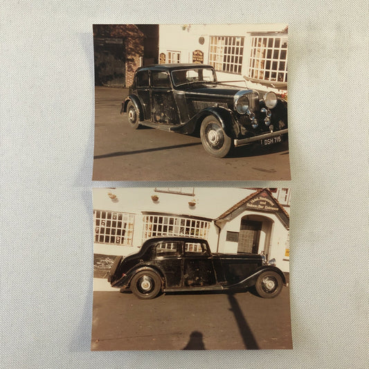 Vintage Bentley 4 1/4 Litre Barn Find Car Photo Photograph Print Lot of 2 