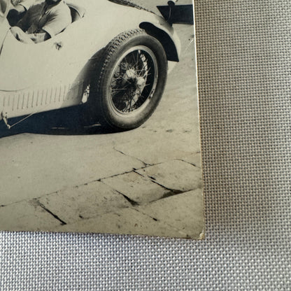 Vintage Italian Automobile Real Photo Postcard Post Card RPPC Men in Car