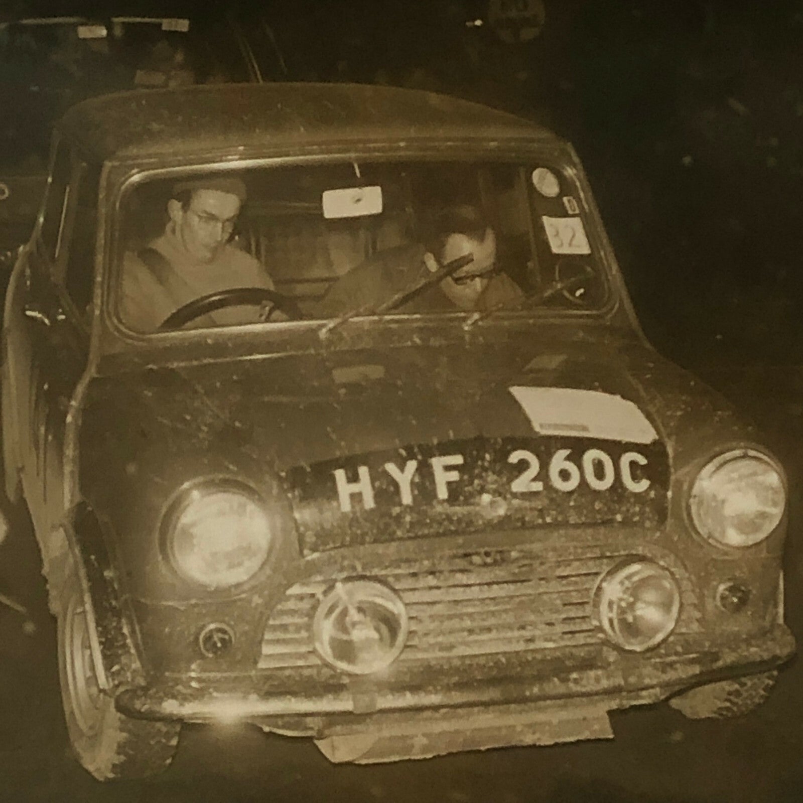 Vintage MINI Racing Car Photo Photograph Print - Rally Rallye Car ? 