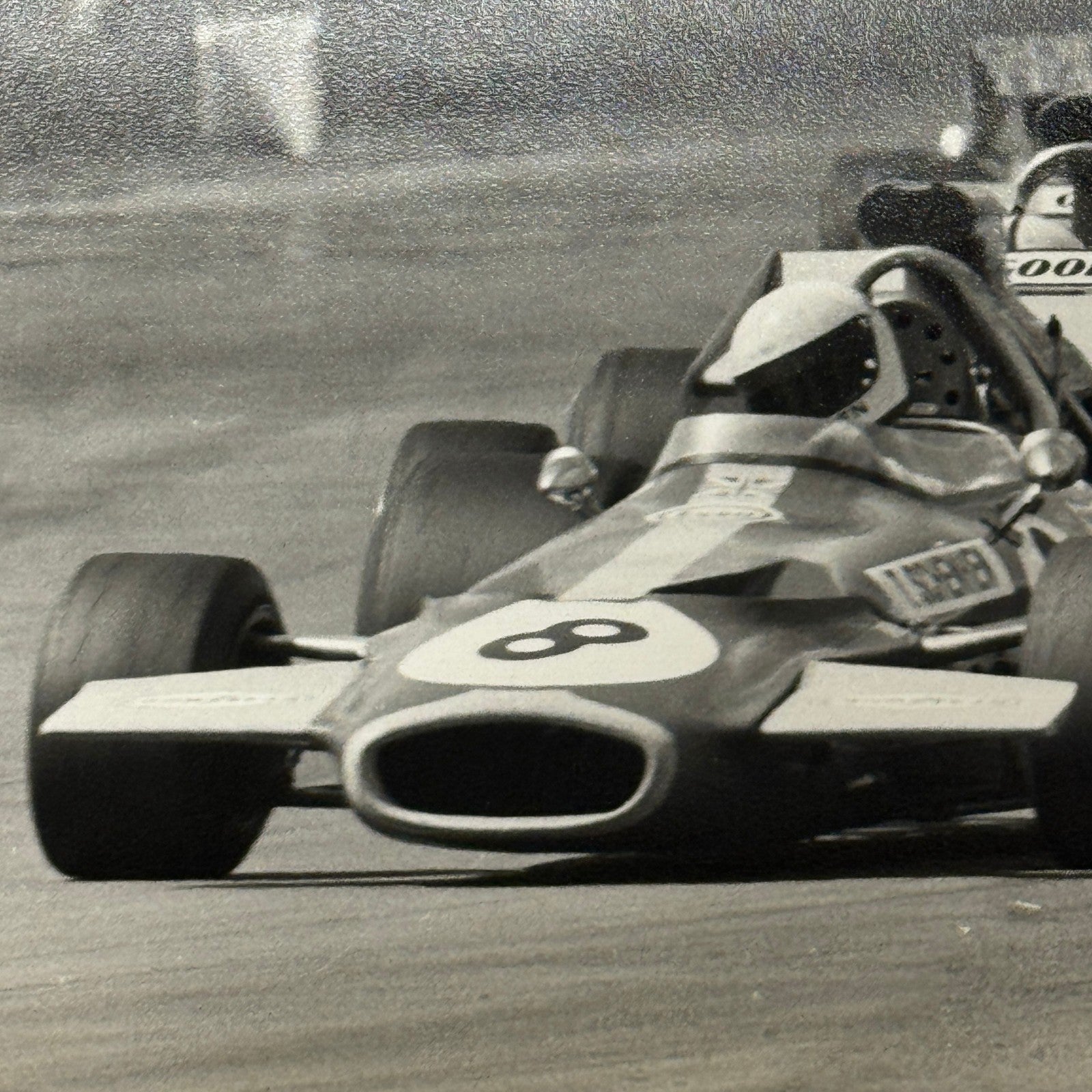 Vintage Racing Photo British Grand Prix 1970 Tim Schenken Car Photograph Print
