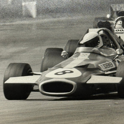 Vintage Racing Photo British Grand Prix 1970 Tim Schenken Car Photograph Print