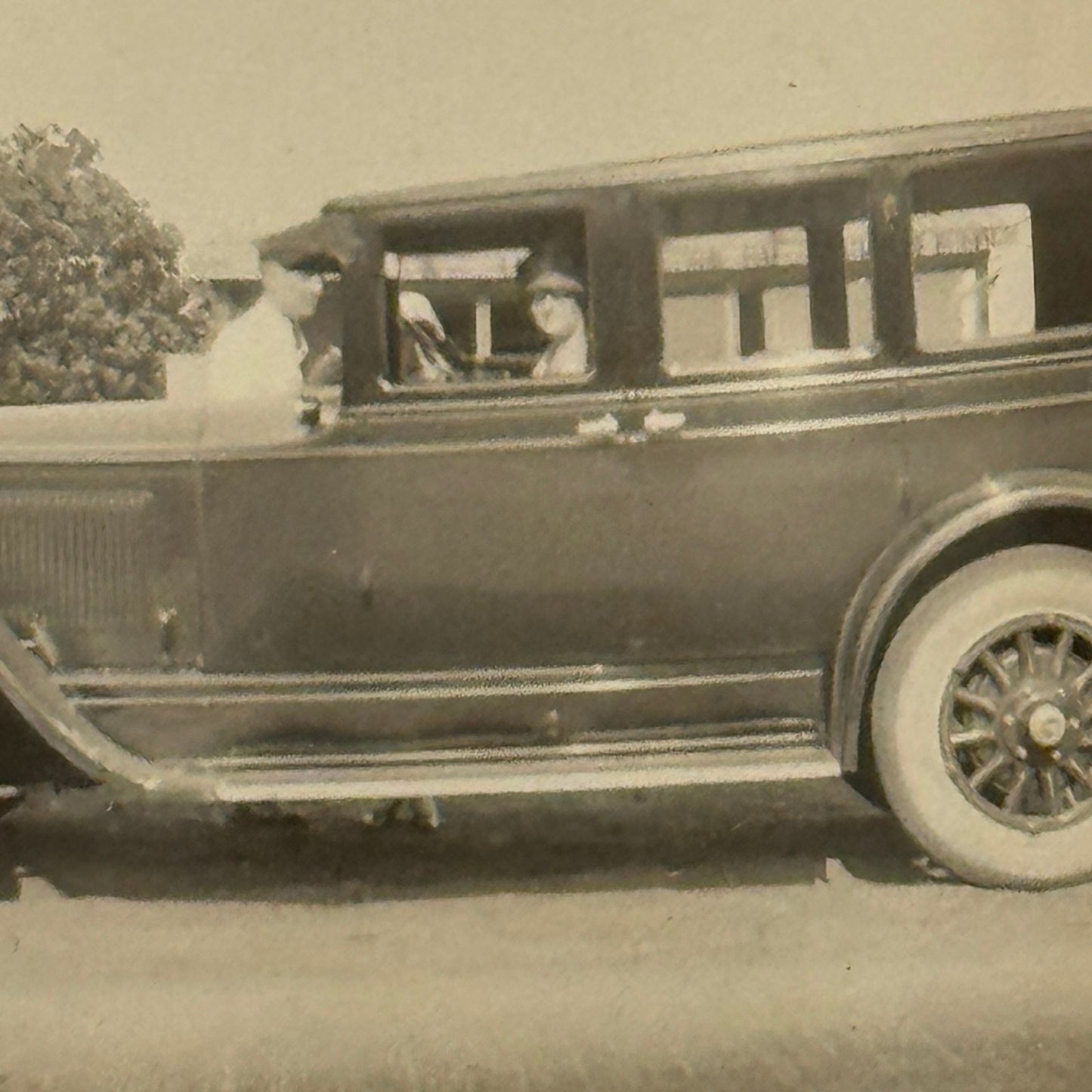 Vintage Automobile Photo Photograph Print Snapshot Women in Car