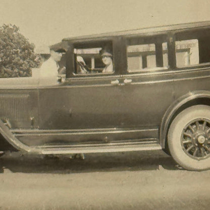 Vintage Automobile Photo Photograph Print Snapshot Women in Car
