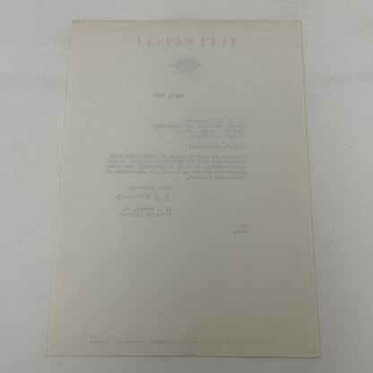 1954 Oldsmobile Letter Letterhead Vintage Document Signed Publicity Director