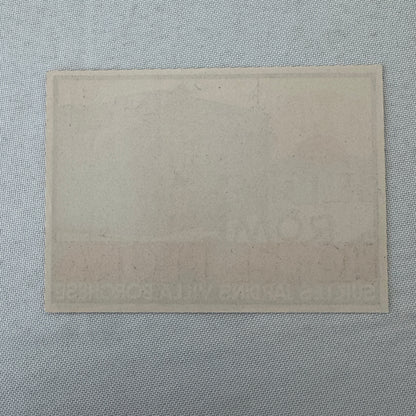 Vintage Hotel Travel Luggage Label Hotel Flora Rome Italy Villa Borghese Italian