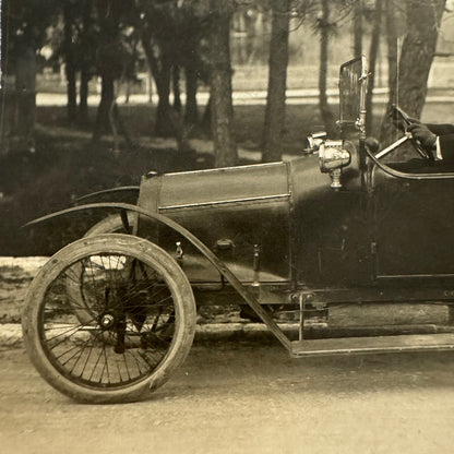 Vintage Postcard Real Photo Postcard RPPC Post Card Man in Early Automobile Car