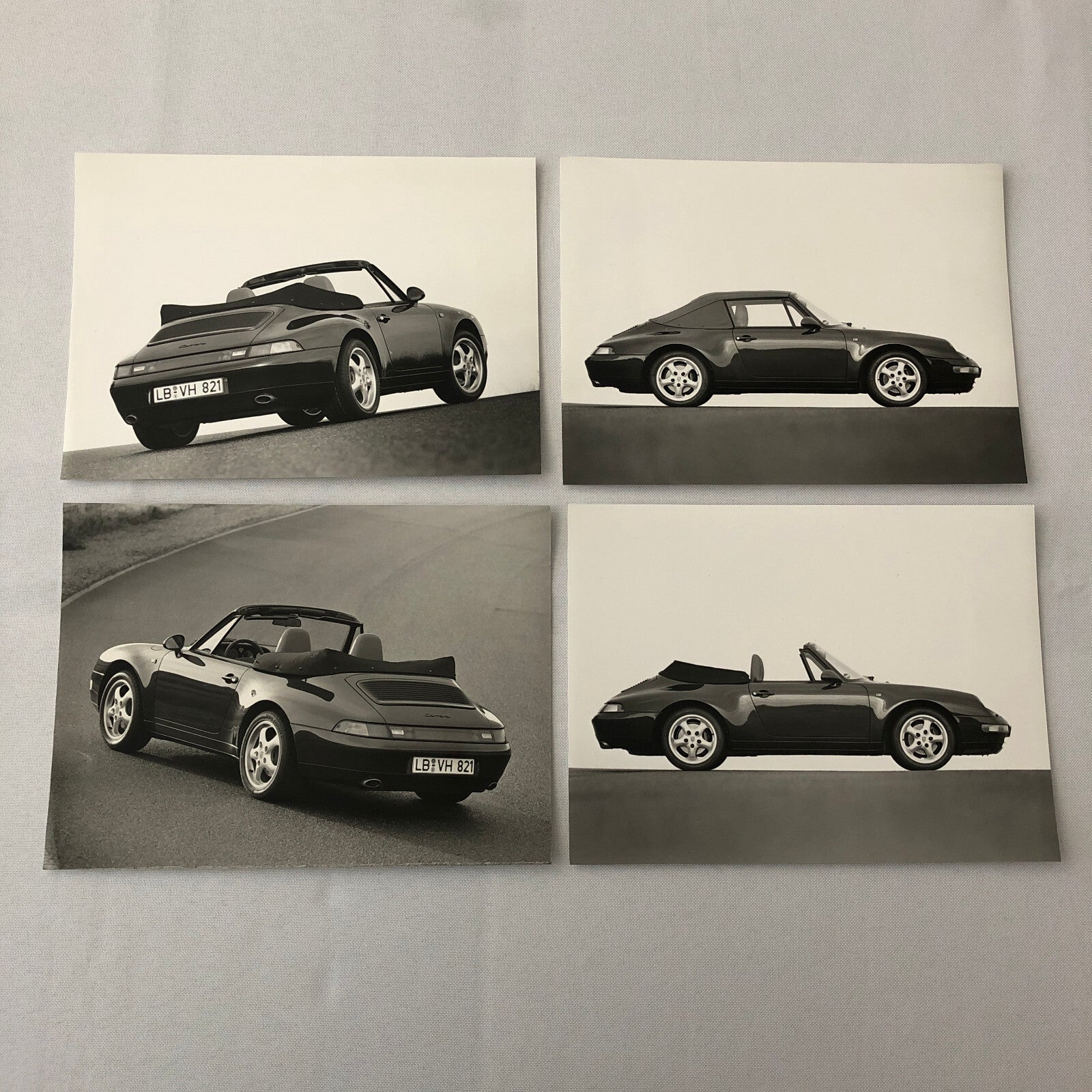 Porsche 911 Carrera Photo Cabriolet Convertible Automobile Photograph Lot of 4
