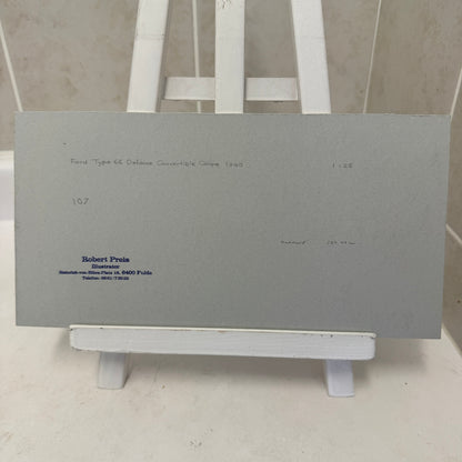 1940 Ford Type 66 Deluxe Convertible Car Illustration Art Drawing Hand Drawn