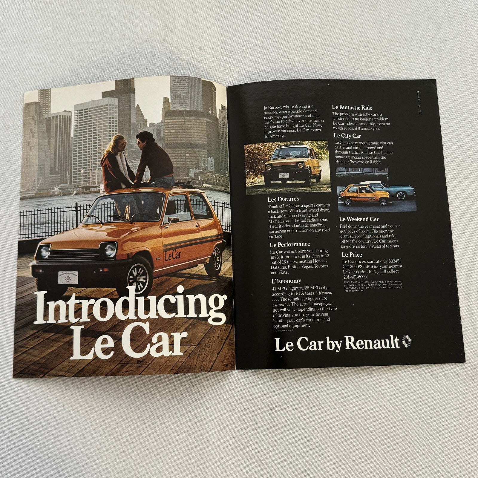 Renault LeCar Car Sales Brochure Catalog Vintage Advertising