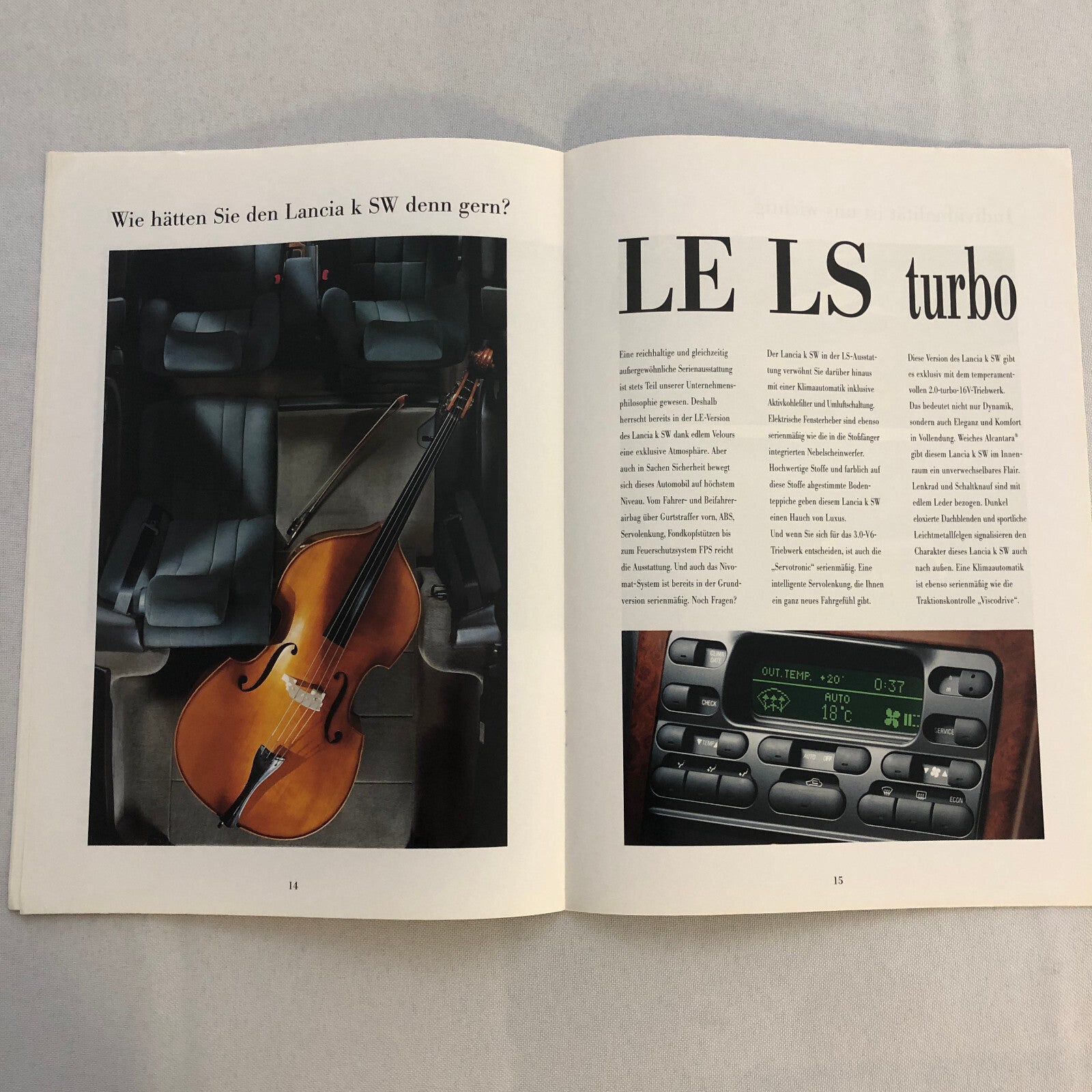 Lancia K SW Station Wagon Sales Brochure Catalog GERMAN LE LS Turbo