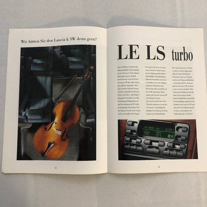 Lancia K SW Station Wagon Sales Brochure Catalog GERMAN LE LS Turbo