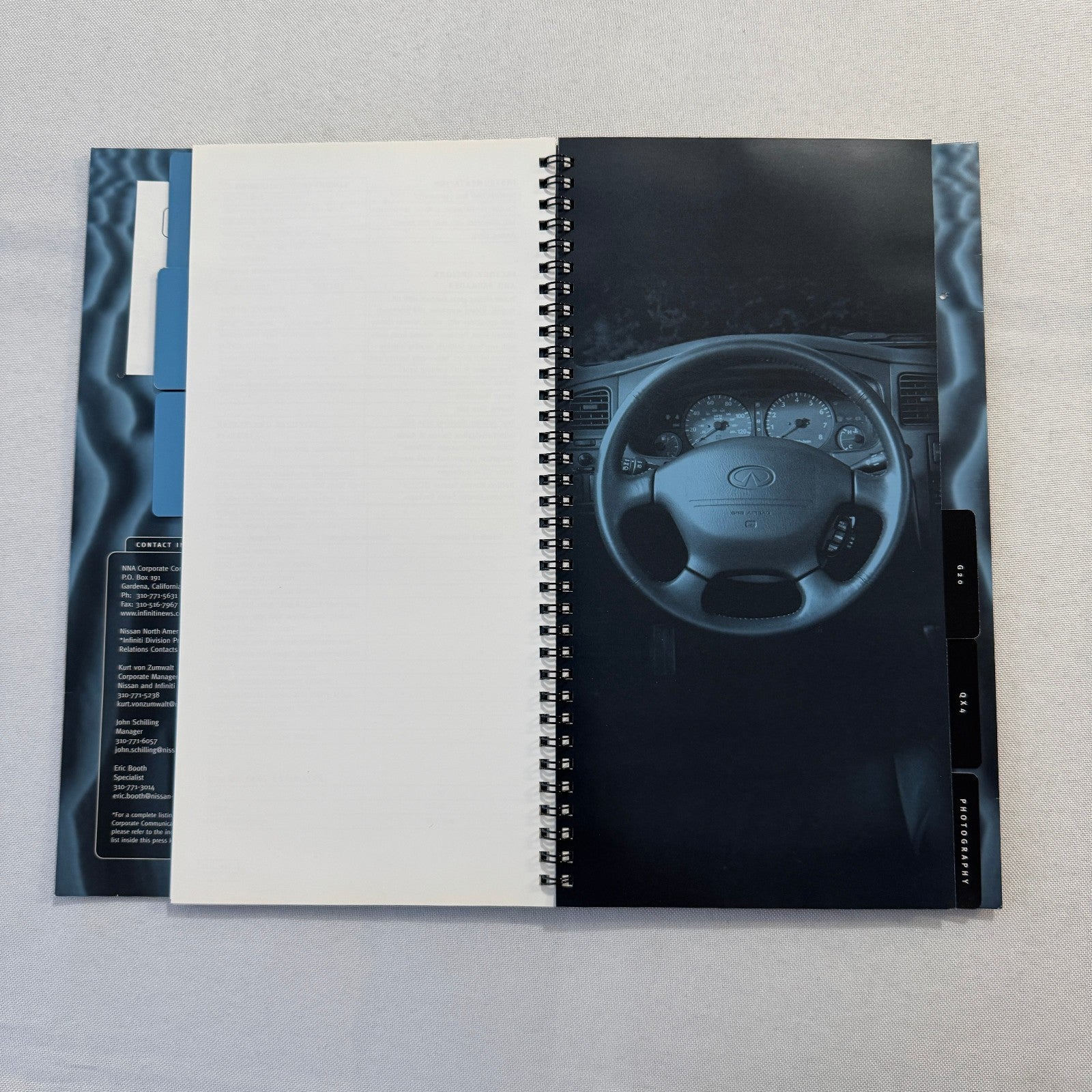 2001 Infiniti Car Press Kit Brochure Q45 I30 G20 QX4 Photo CD 35mm Slides