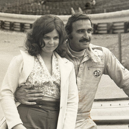 Racing Photo Clay Regazzoni with Woman Car Modern Print Photograph