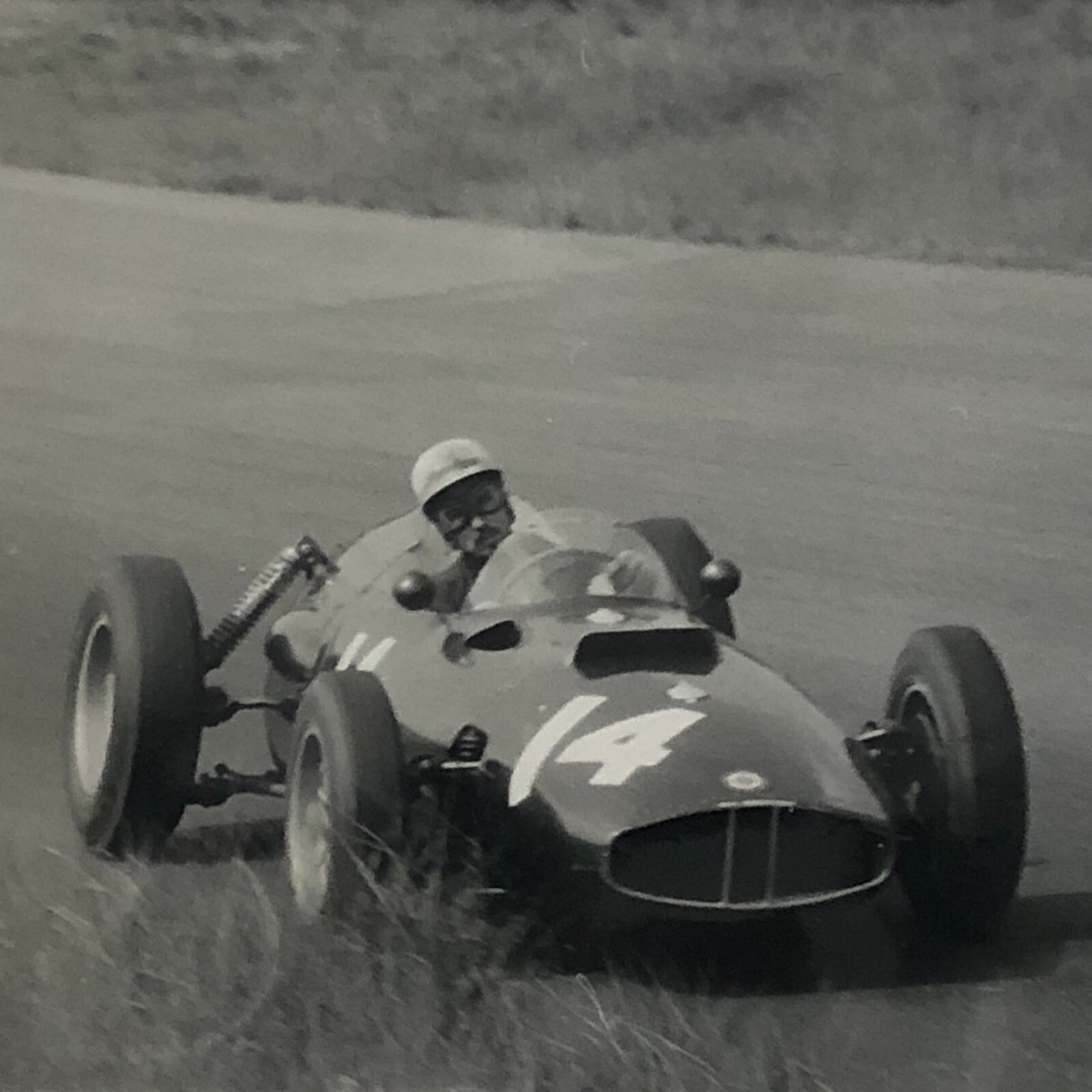 Vintage Racing Photo Photograph BRM Car Jo Bonnier