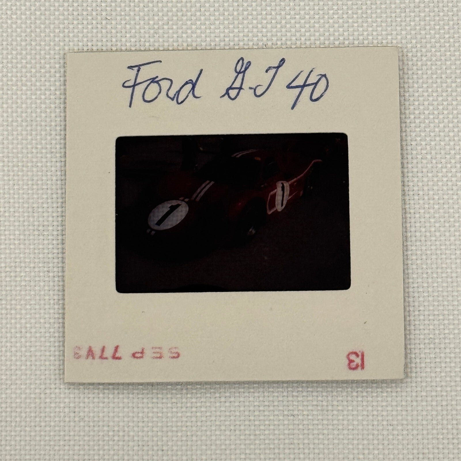 35MM Vintage Photo Slide Ford GT40 Racing Car Ford GT 40 Race 1977