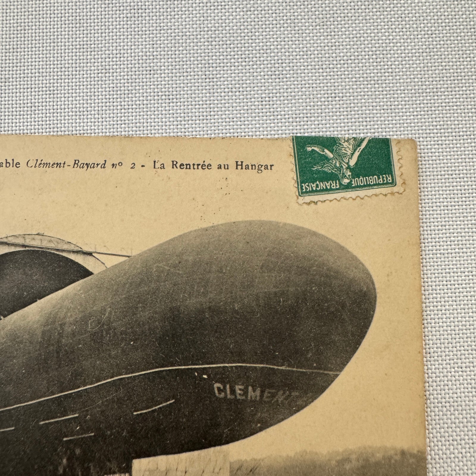 Vintage Zeppelin Airship Dirigible Postcard Post Card French Le Clement Bayard