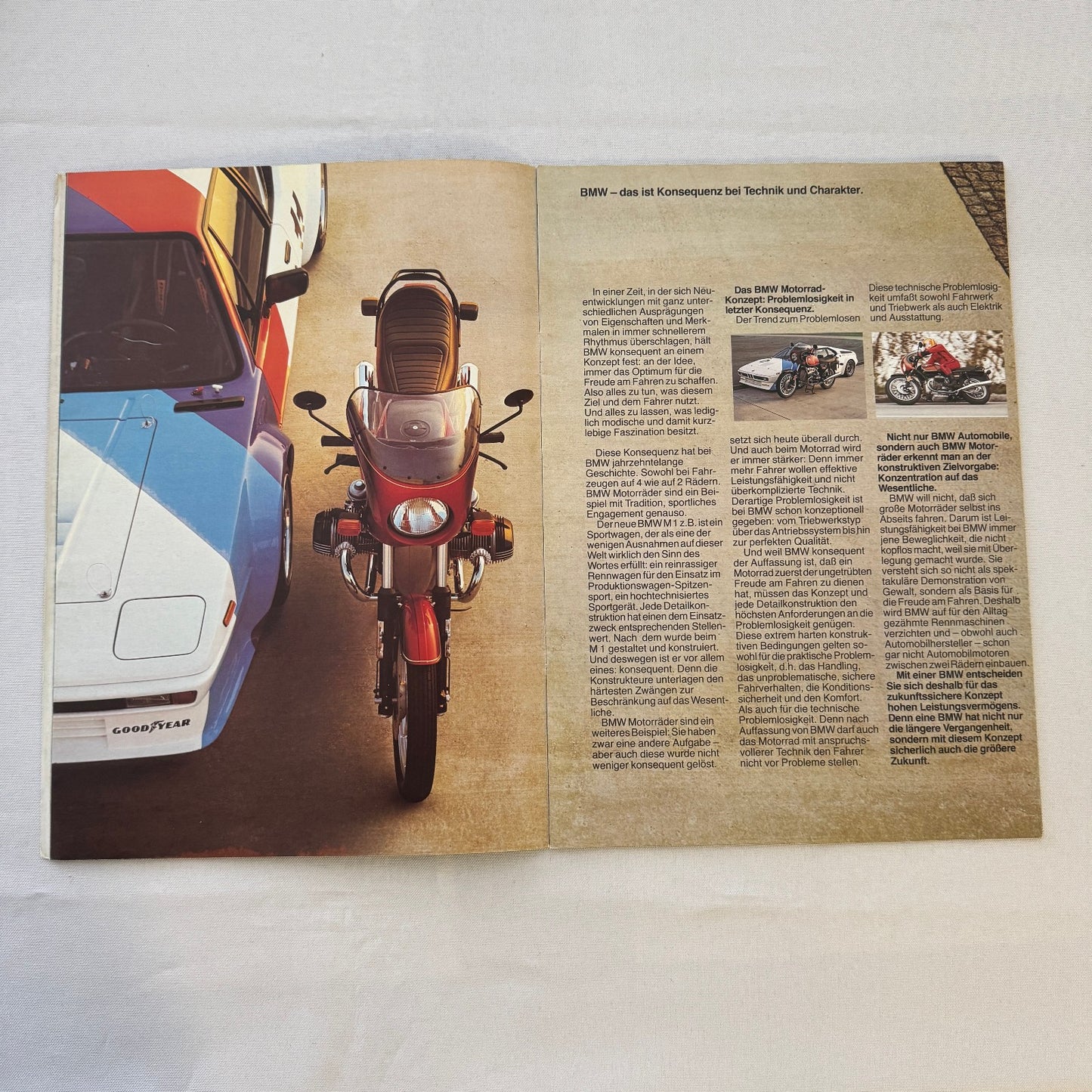 Vintage BMW Motorcycle Bike Brochure R100RS R100RT R100S R100T R80/7 GERMAN