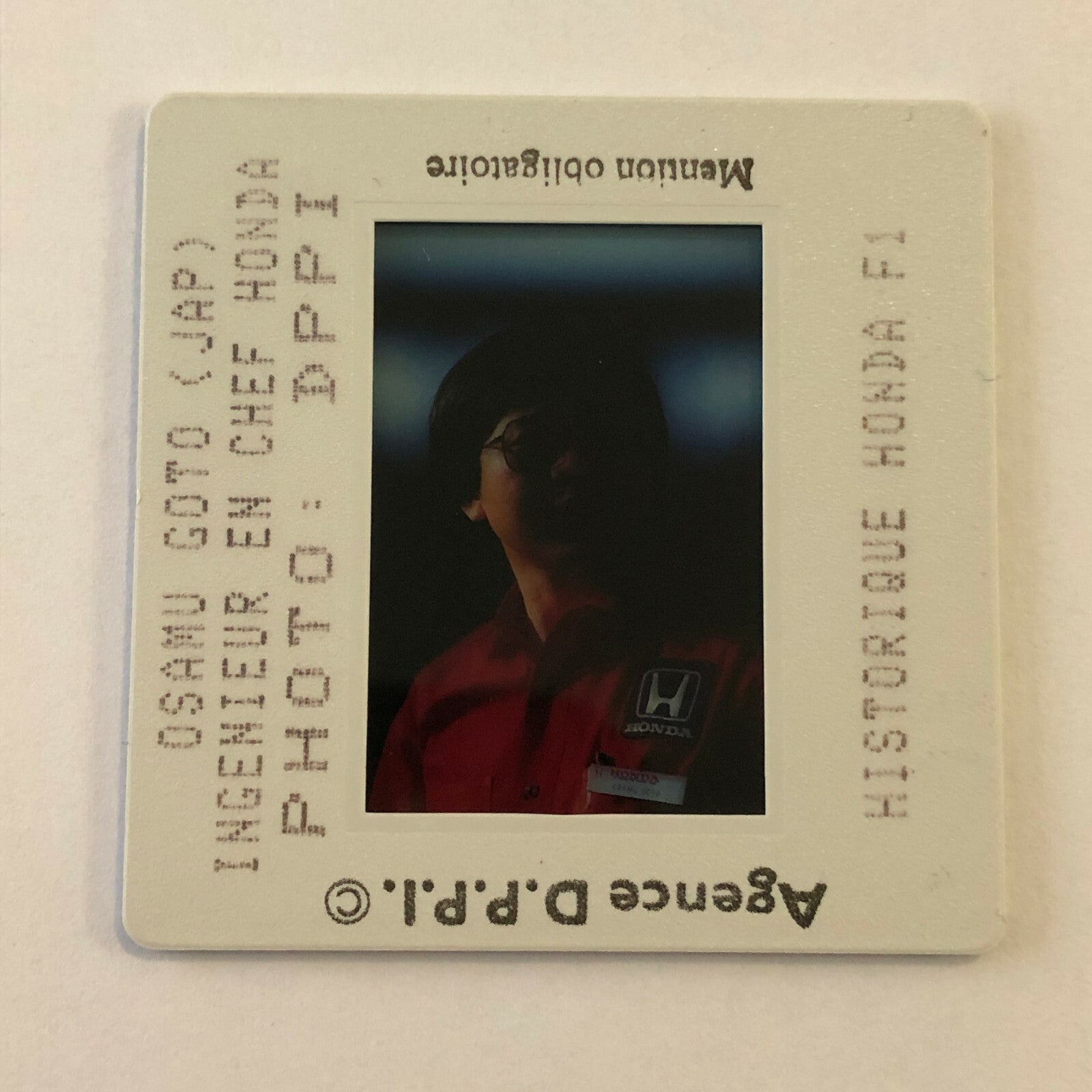 Honda Chief Engineer Osamu Goto DPPI 35MM Press Photo Slide Honda F1 Racing 