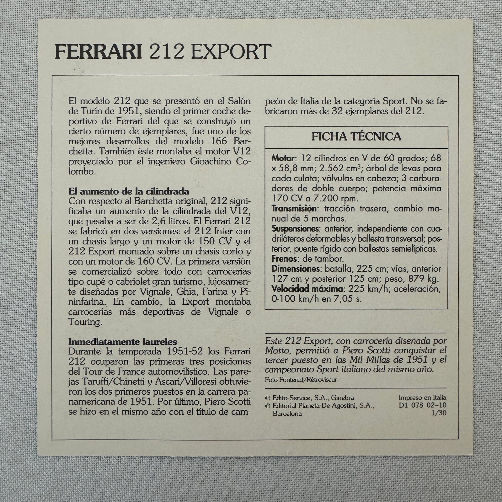 Ferrari Card Lot Ferrari 250 GTO Dino 246 GT F40 512 BB 212 Export 250 GT 365