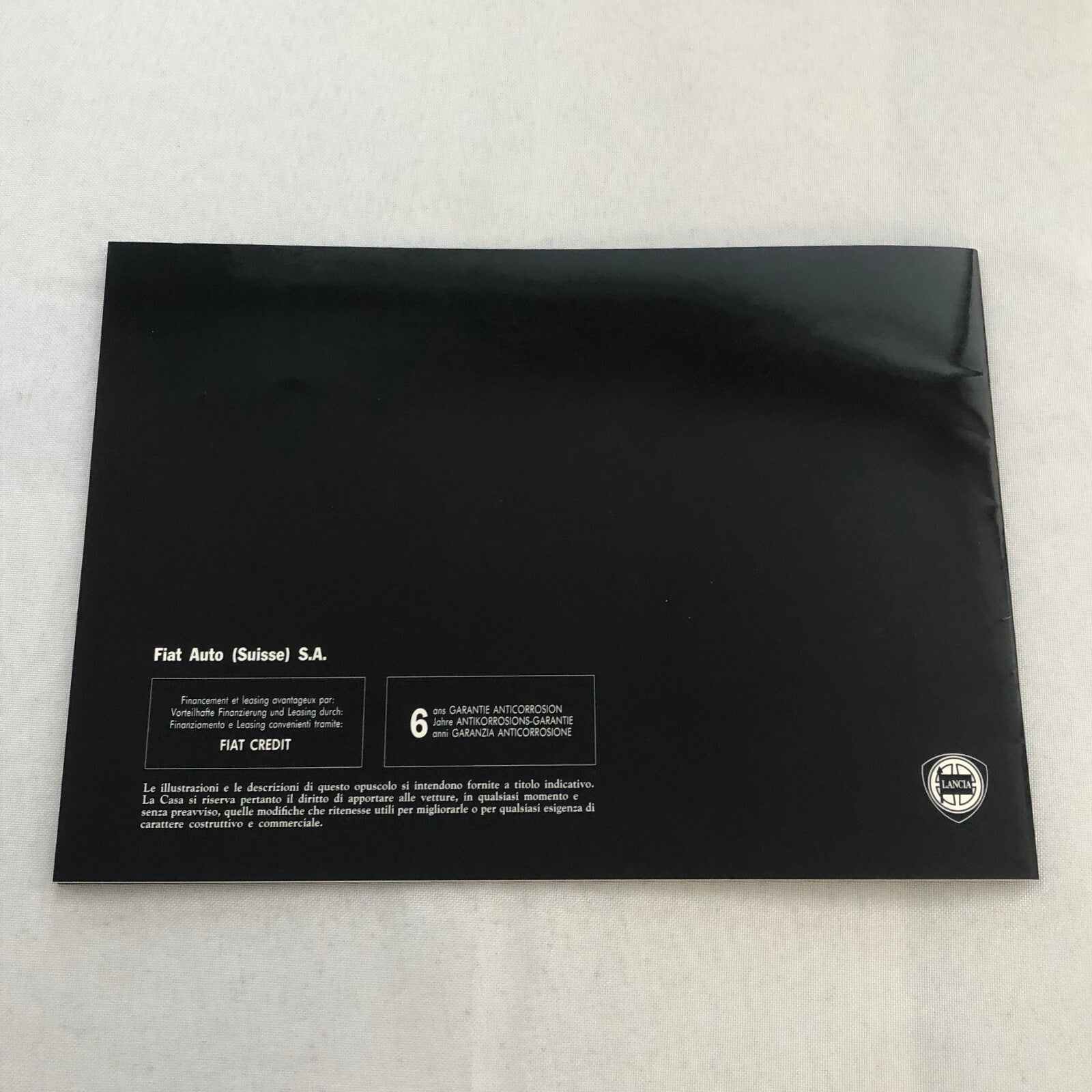 Lancia Thema Station Wagon Car Sales Brochure Catalog ITALIAN Text Turbo 16V