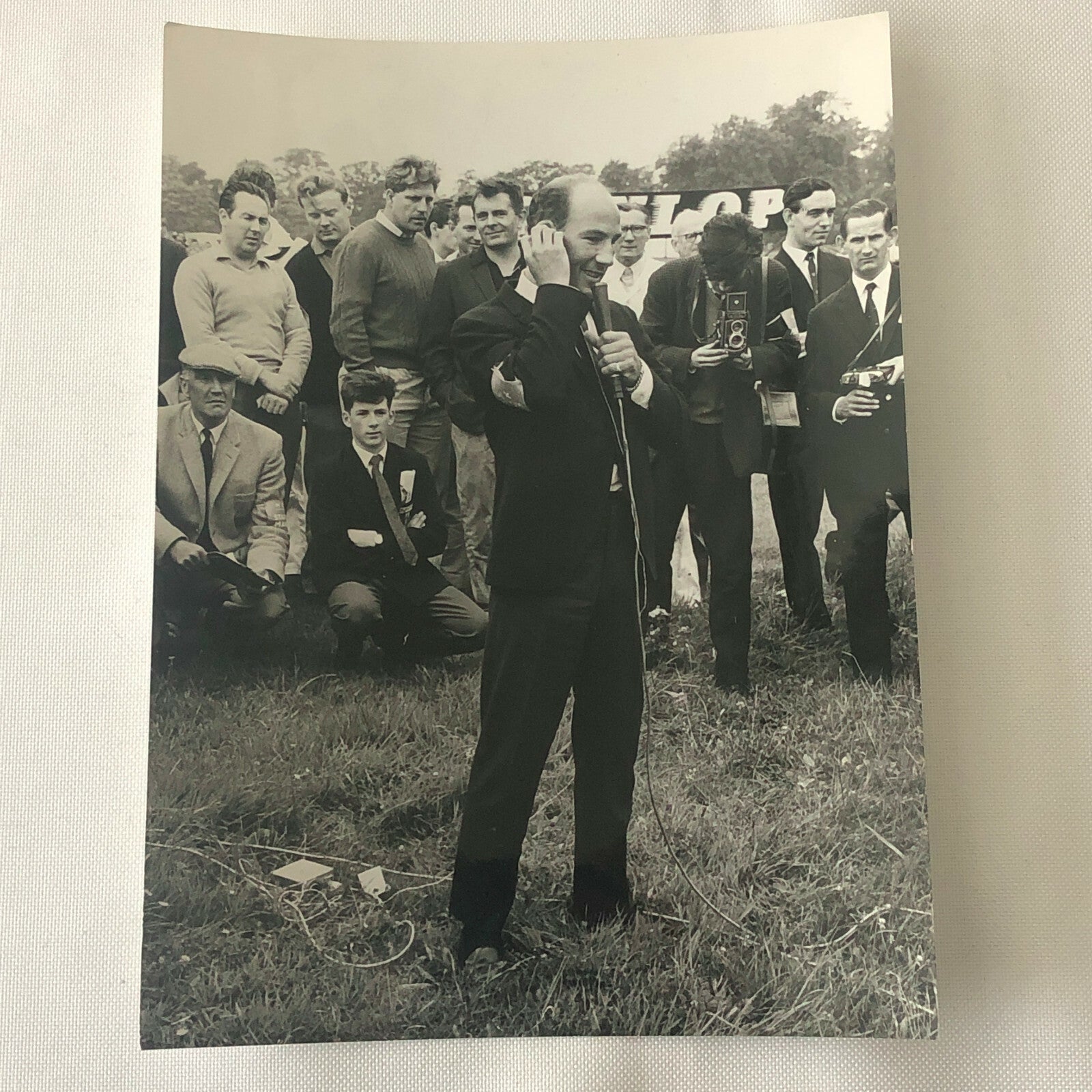 Vintage Stirling Moss Racing Driver Photo Professional Press Photograph 