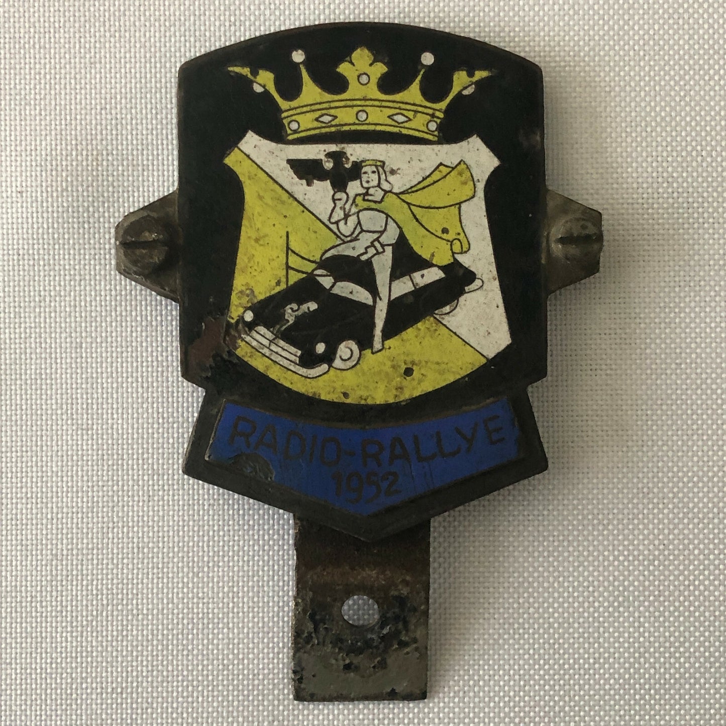Vintage 1952 Radio Rallye Car Rally Participant Badge Emblem Award 