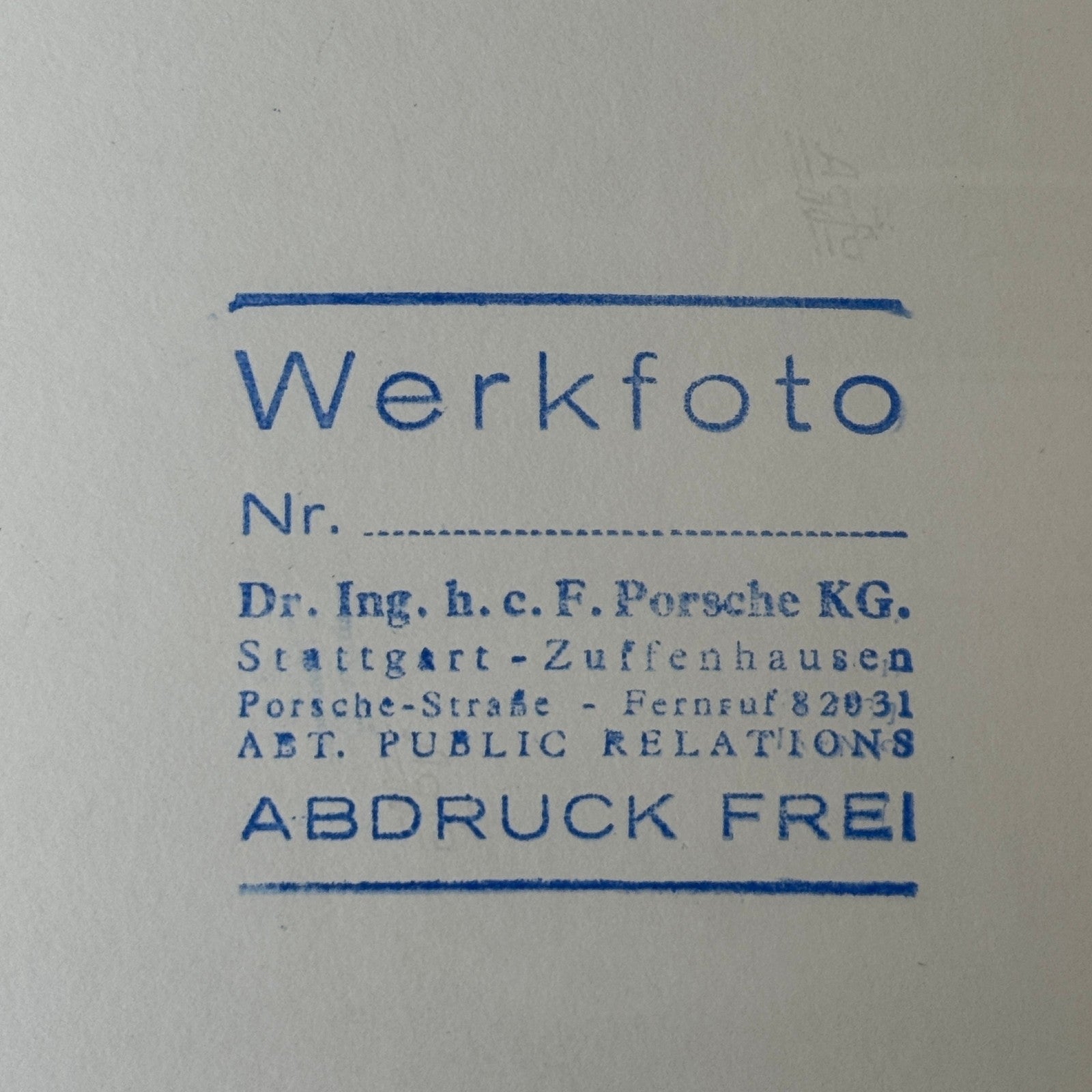 Vintage Porsche Racing Car Factory Photo Photograph Print