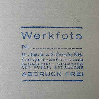 Vintage Porsche Racing Car Factory Photo Photograph Print