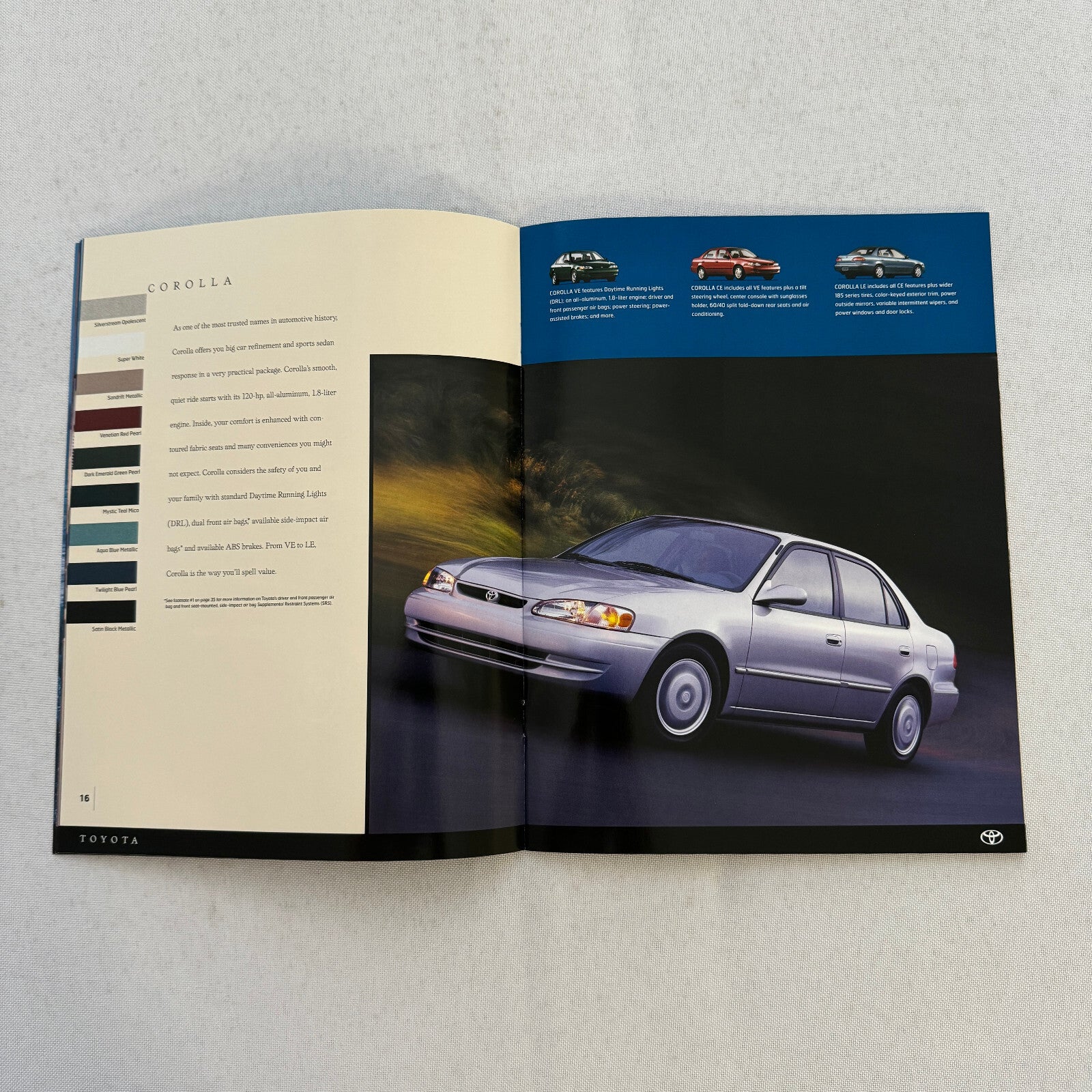 1999 Toyota Sales Brochure Catalog Solara Celica Corolla Tacoma Rav4 LandCruiser