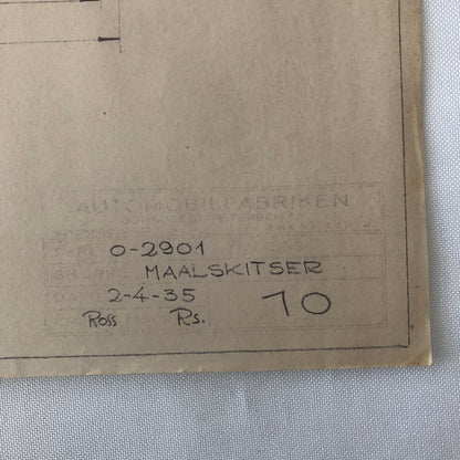 1935 Coachbuilder Bus Design Blueprint Rendering Blue Print Coach Bus Truck