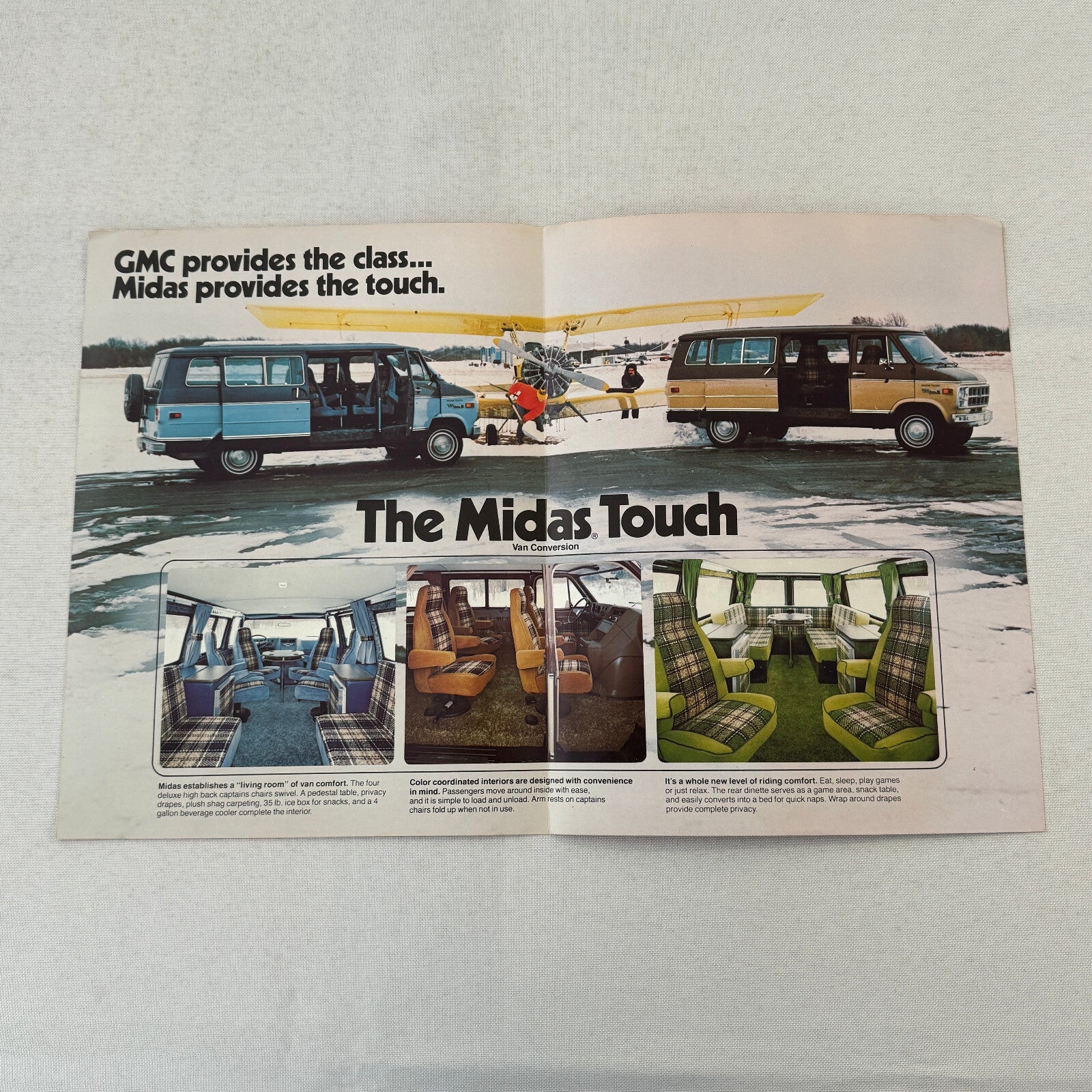 GMC Midas Touch Conversion Van Sales Brochure Catalog Advertising Vintage