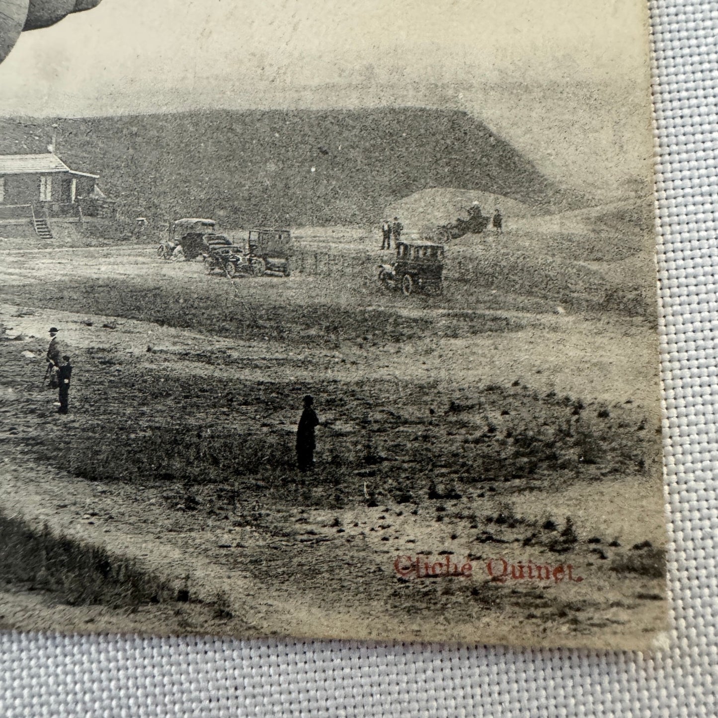 Vintage Zeppelin Airship Dirigible Postcard French Military Hangar Paris