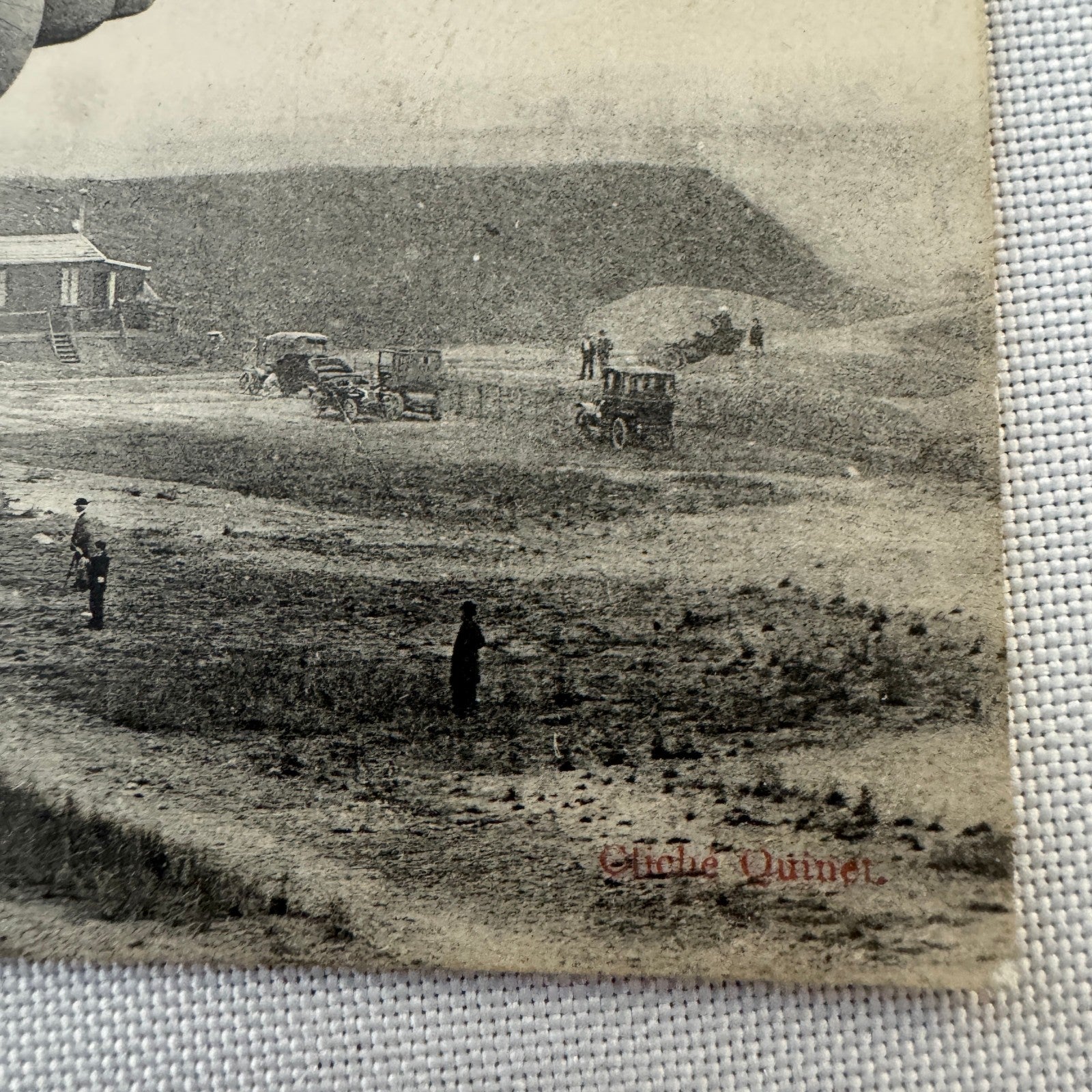 Vintage Zeppelin Airship Dirigible Postcard French Military Hangar Paris