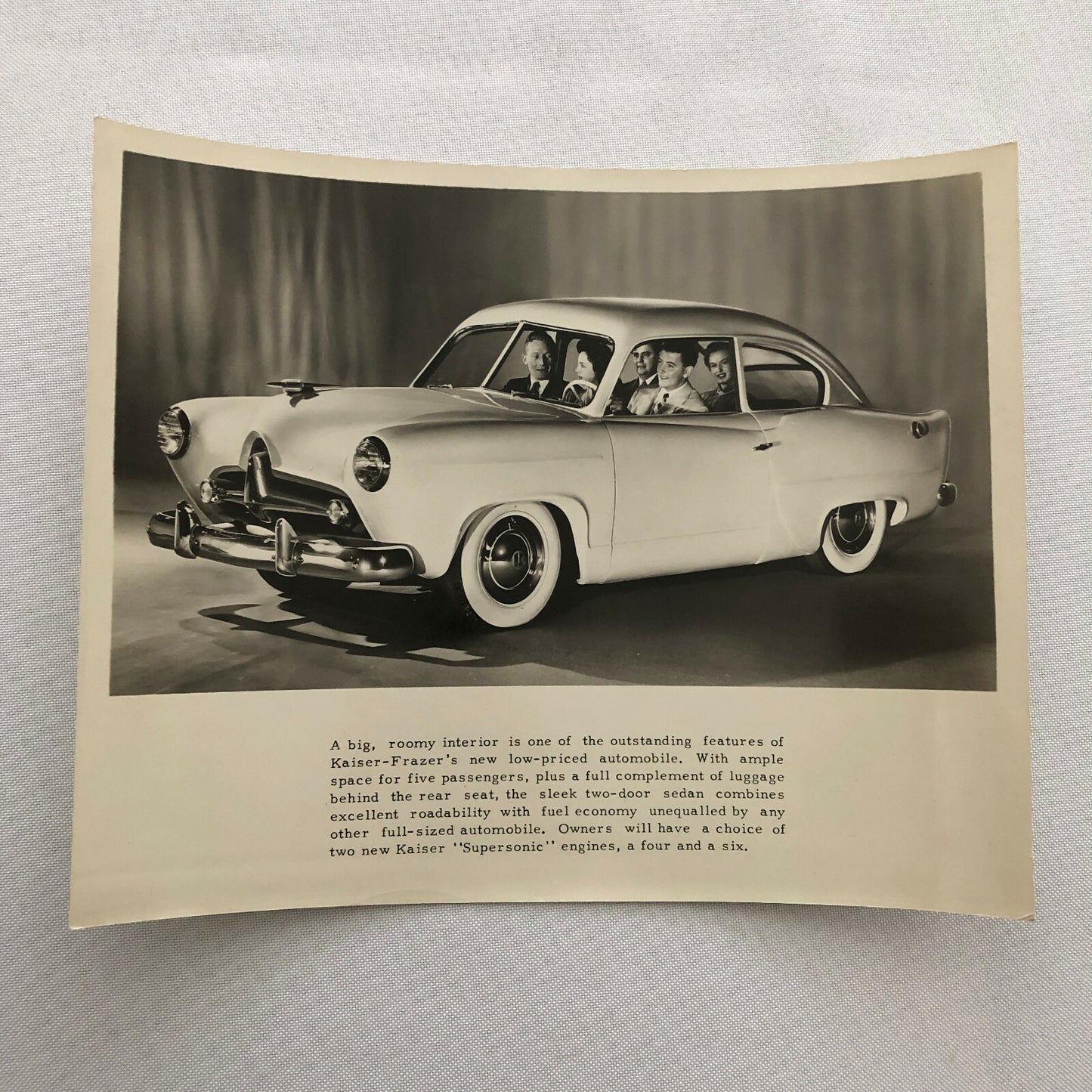 Vintage Kaiser Frazer Car Factory Press Photo Photograph Print 