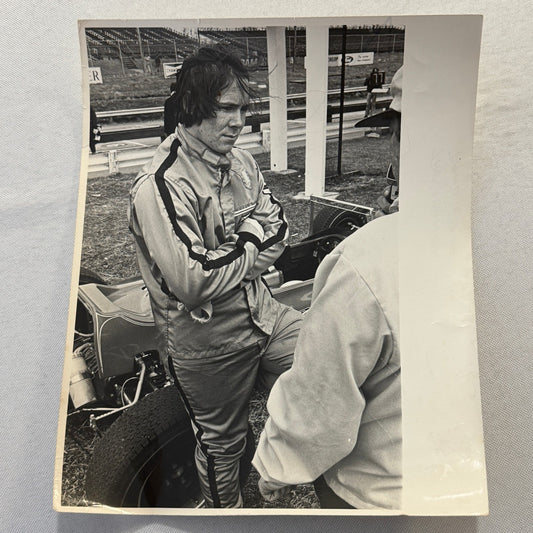 Vintage Car Racing Photo David Loring Race Driver Press Photograph Print