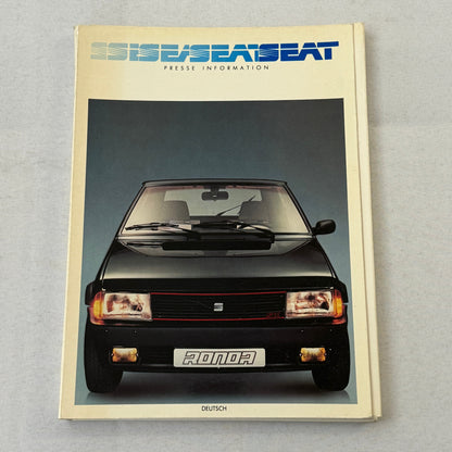 Seat Ronda Car Press Kit Brochure Photos 1983 1984 GERMAN Text European