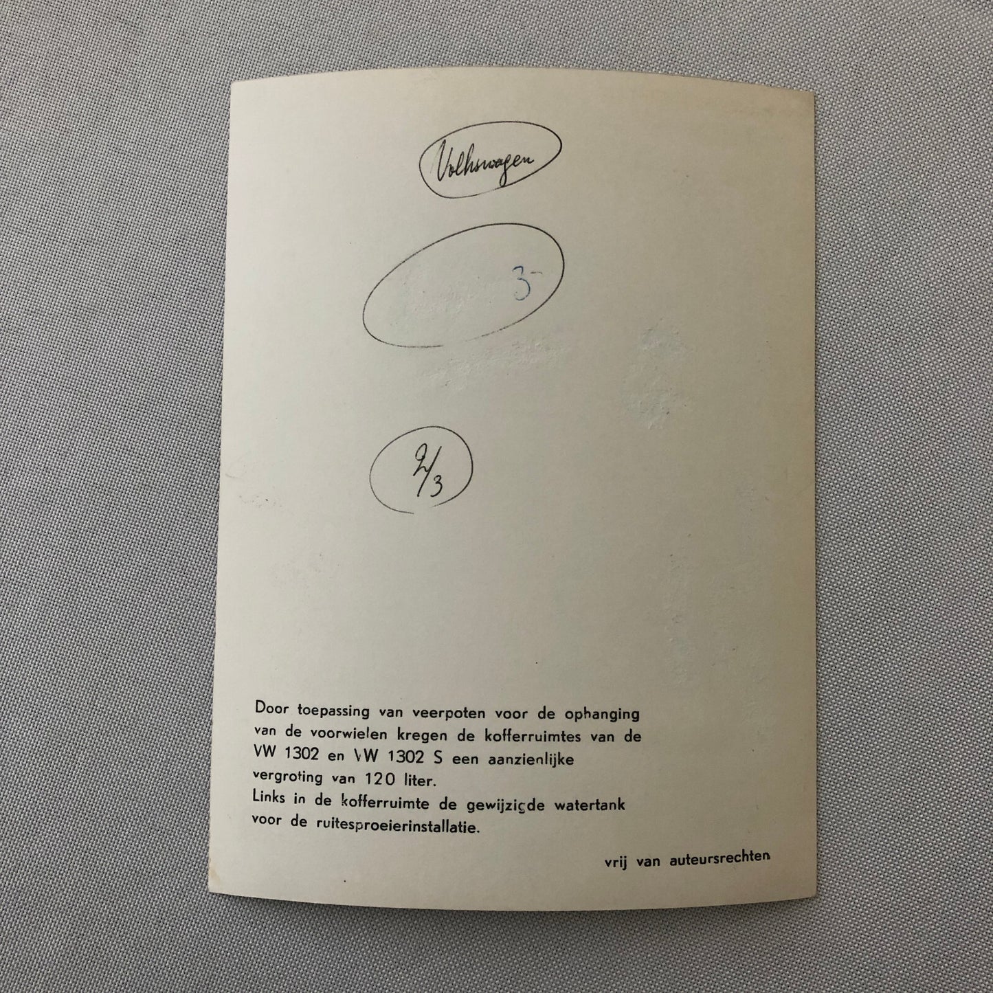 Vintage Volkswagen VW Beetle Factory Press Photo Photograph DUTCH Caption