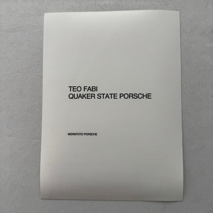 Teo Fabi Porsche Quaker State Racing Driver Factory Press Photo Photograph