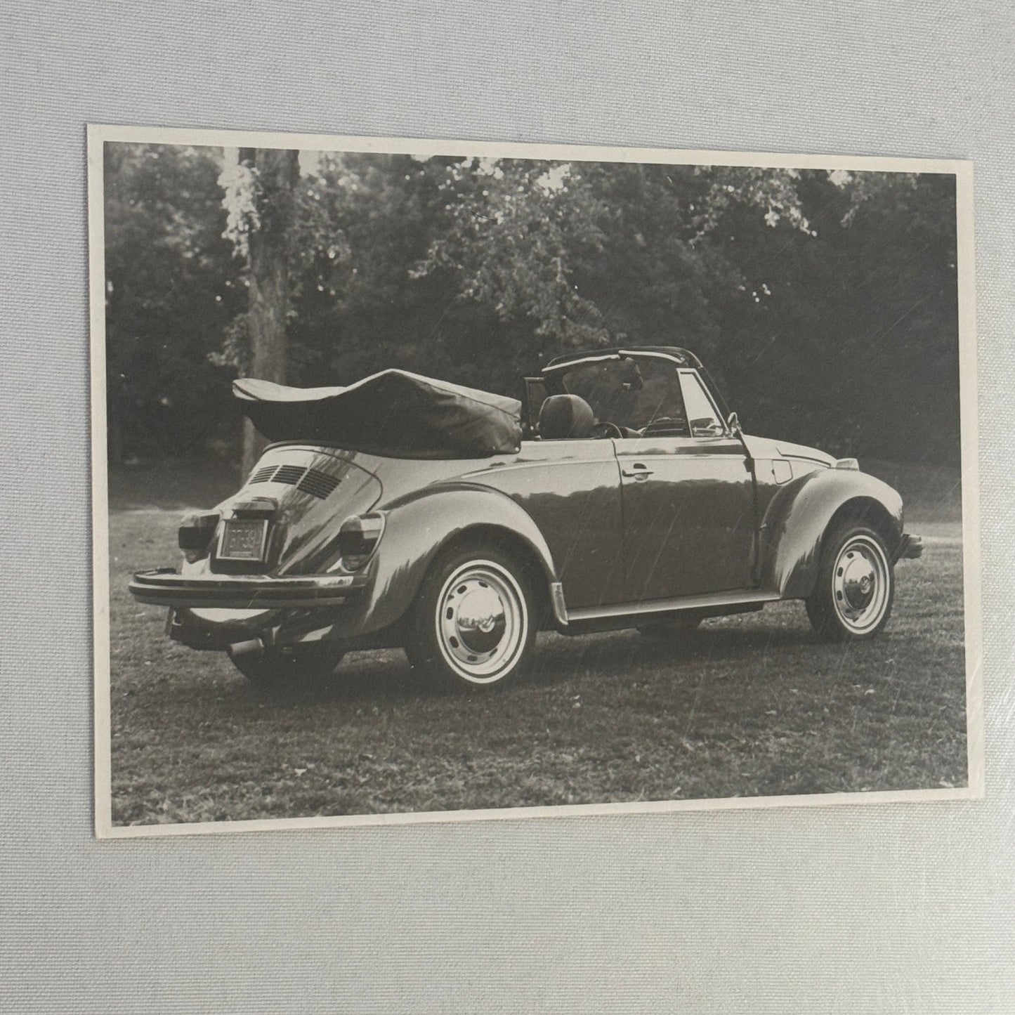 Vintage Volkswagen VW Beetle Convertible Bug Car Photo Photograph Print