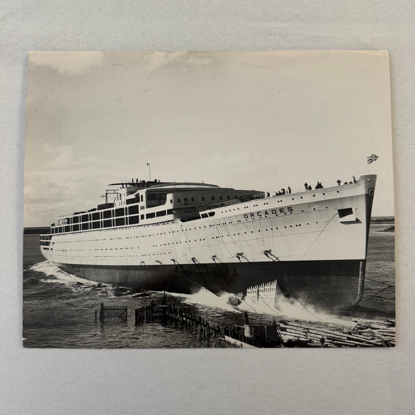 Vintage British Boat Ship Photo Photograph Print RMS Orcades