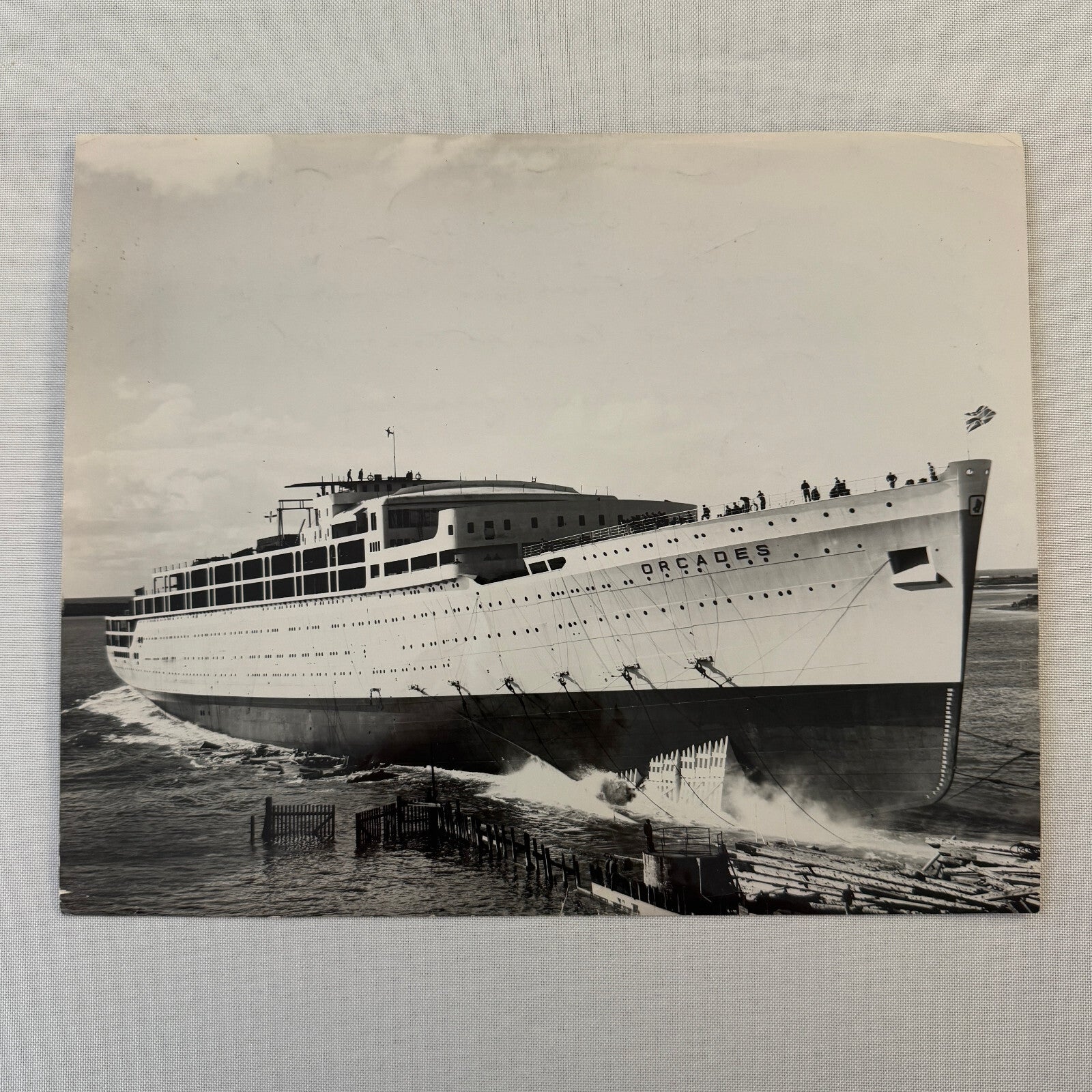 Vintage British Boat Ship Photo Photograph Print RMS Orcades