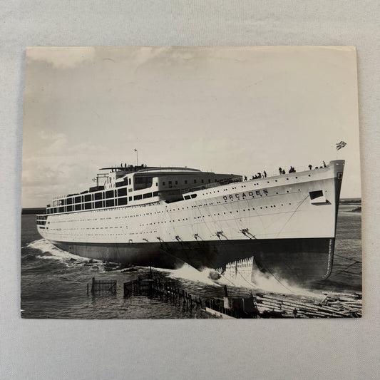 Vintage British Boat Ship Photo Photograph Print RMS Orcades