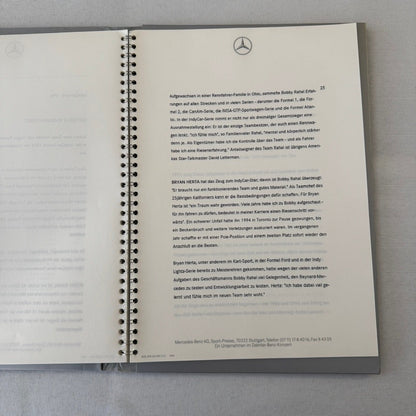 1996 Mercedes Marlboro Indy Car Racing Press KIt Paul Tracy Emerson Fittipaldi