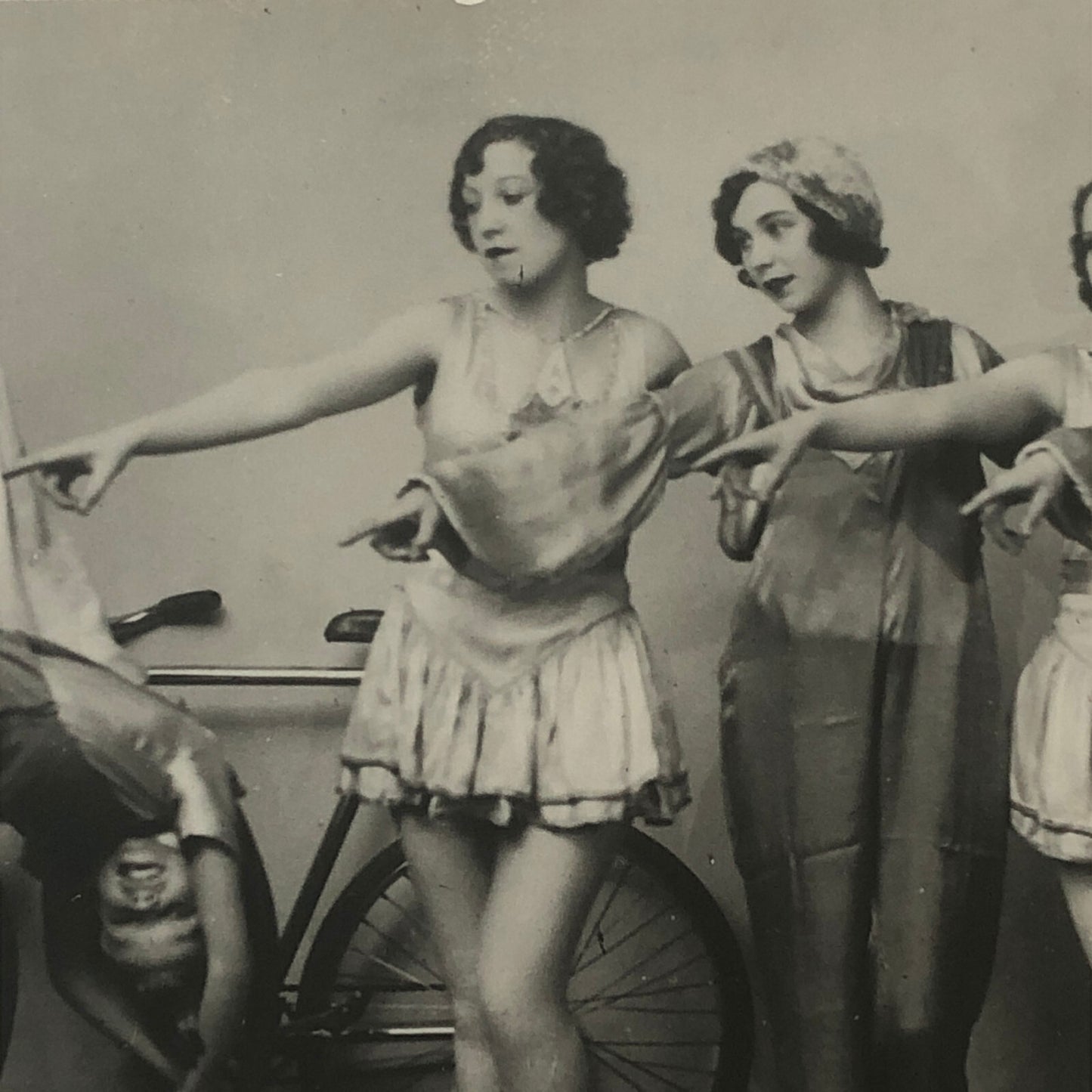 Circus Performer Photo Postcard Real Photo Postcard RPPC Bicycles Hoop
