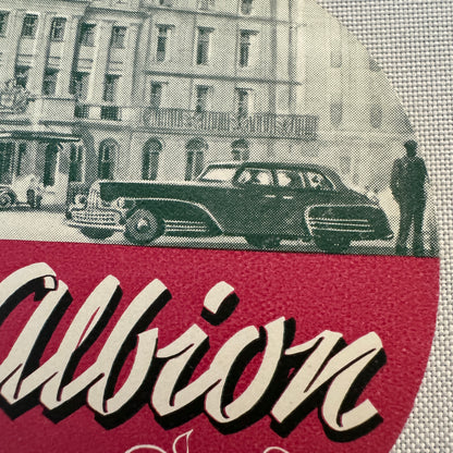 Vintage Hotel Travel Luggage Label The Royal Albion Hotel Brighton UK England